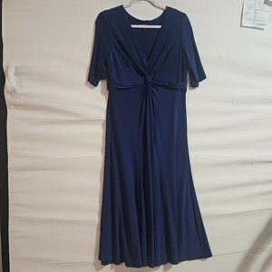Tanzanite Blue Empire Waist Maxi Dress